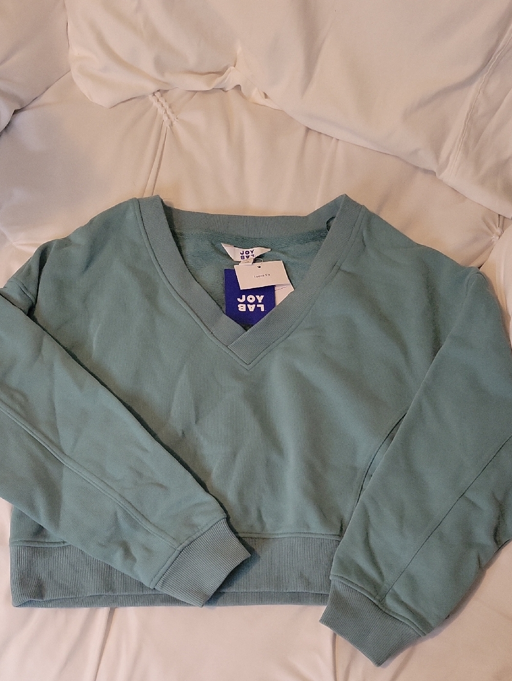 JoyLab Women's V-Neck Pullover Sweater - XS Cropped